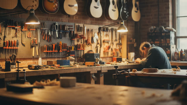Workshop interior, wide